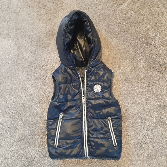 DIESEL Double-sided Jean/ Puffer Vest - Picture 1 of 11